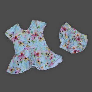 FRECKLES AND FANCY Baby Toddler Girls' Sz 2T DRESS & BLOOMERS Set - Very Nice!